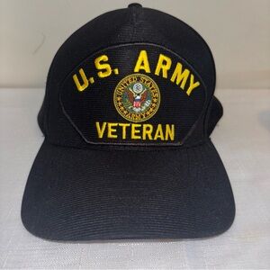 US Army Veteran Eagle‎ Crest Cap Hat Snapback USA